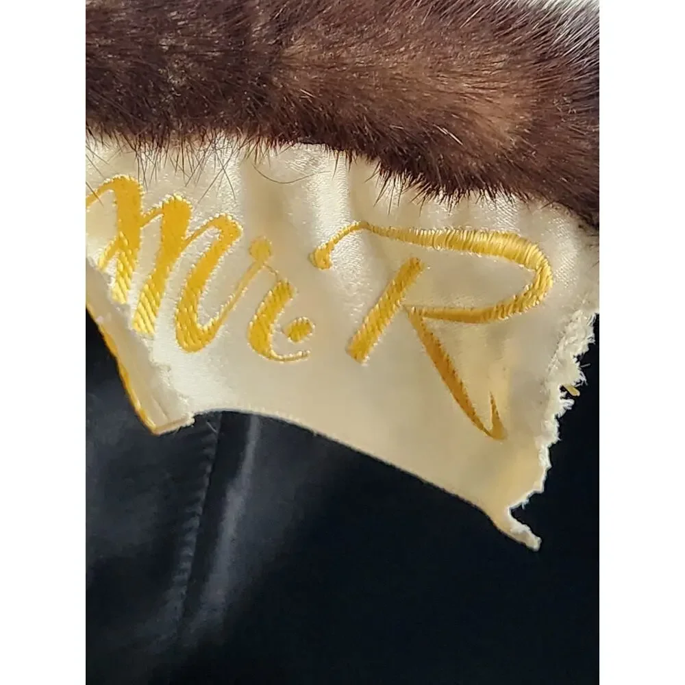 John T Shayne Chicago Mr R Vintage 50s 100% Real Mink Fur Hat w/ Box Brown XS